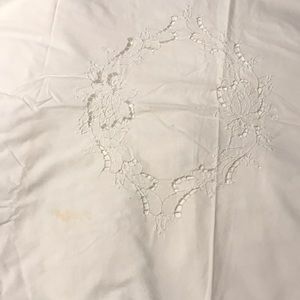 Fine bedding white crib duvet hand smocked